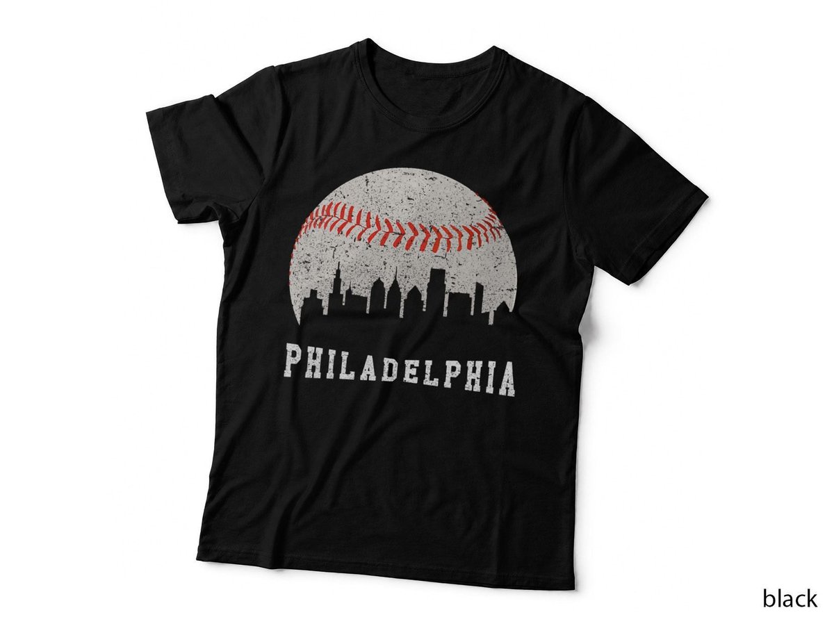 Womens Philly Skyline - Vintage Philadelphia Baseball Fans T-Shirt