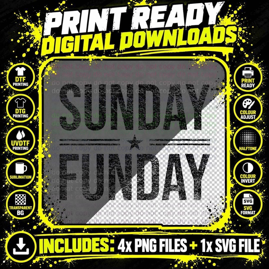 Womens Sunday Funday Brunch Football Sports BBQ Church Png SVG Digital Bundle