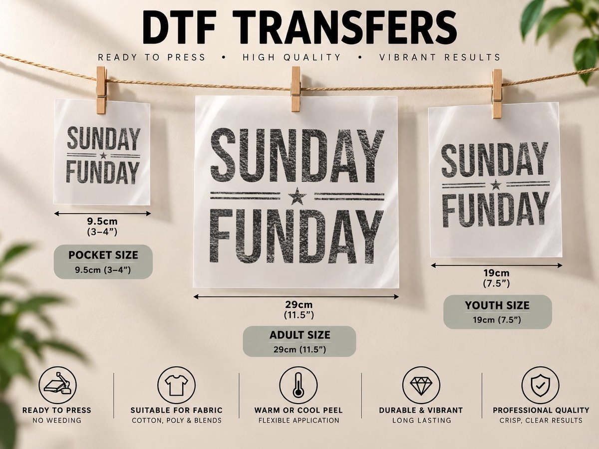 Womens Sunday Funday Brunch Football Sports BBQ Church DTF Transfer Iron On