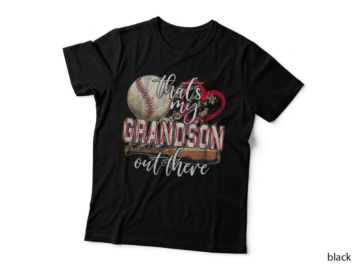 Womens That's My Grandson Out There Baseball Grandma Mother's Day T-Shirt