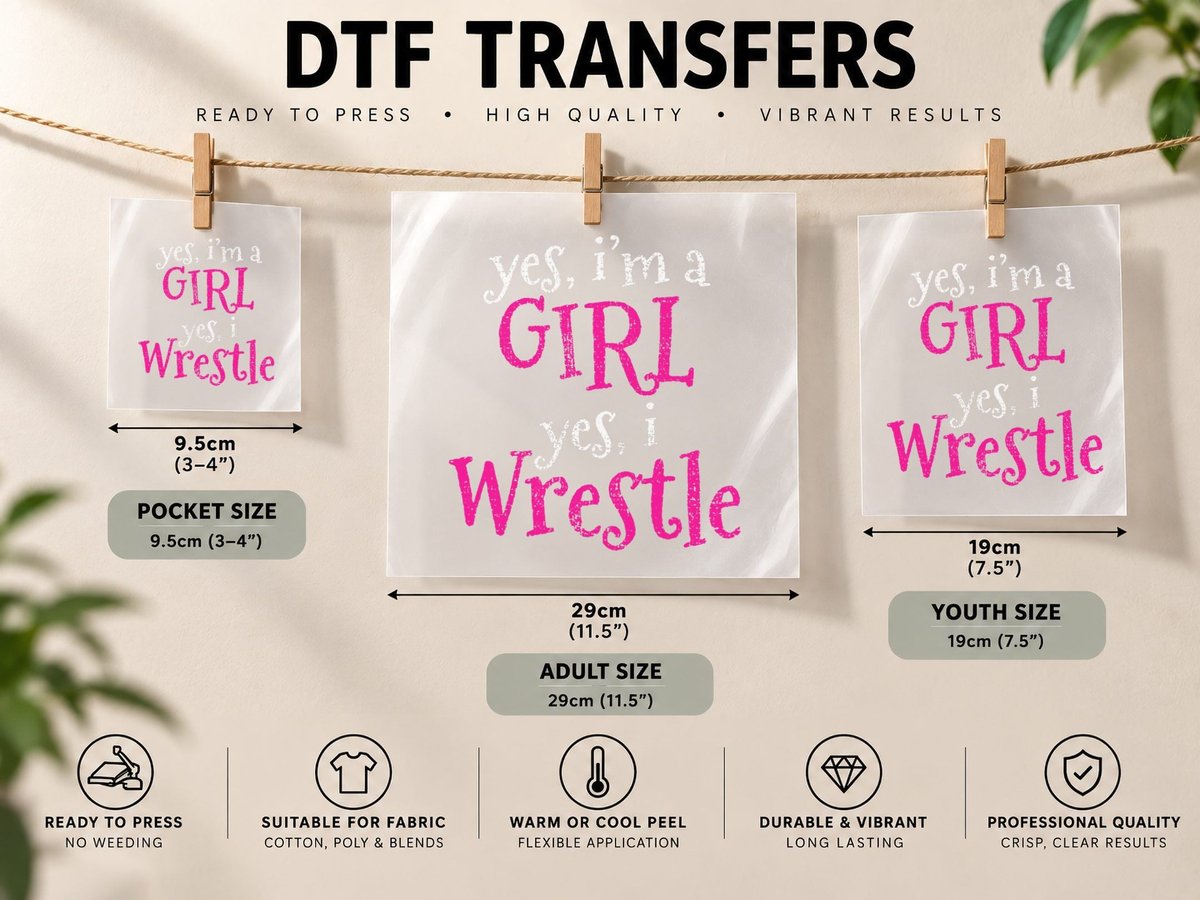 Wrestler Girl Wrestling Gift Vintage Copy DTF Transfer Iron On