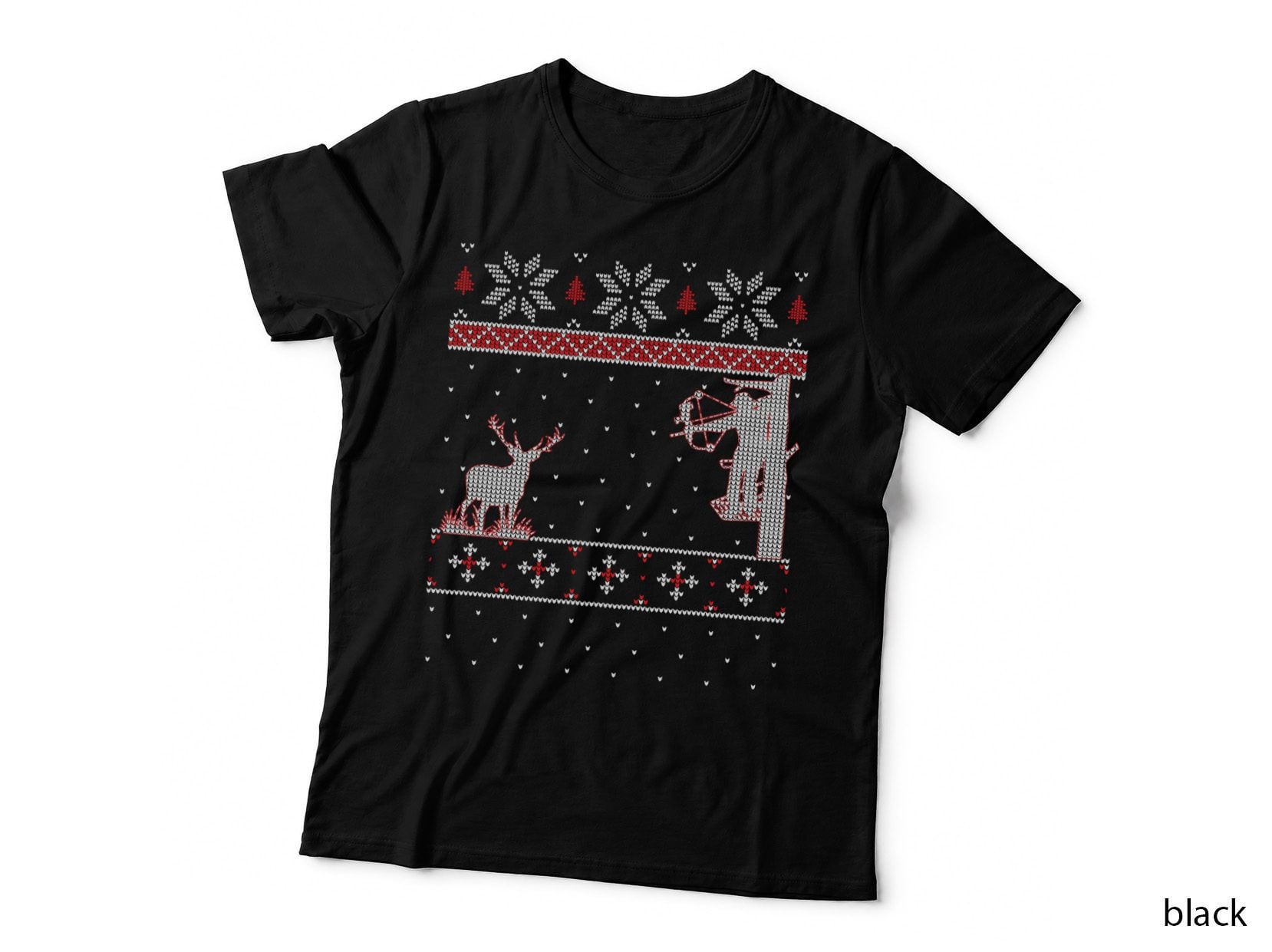 Amazing Cute Funny Duck Hunter Deer Hunting Ugly Christmas T-Shirt