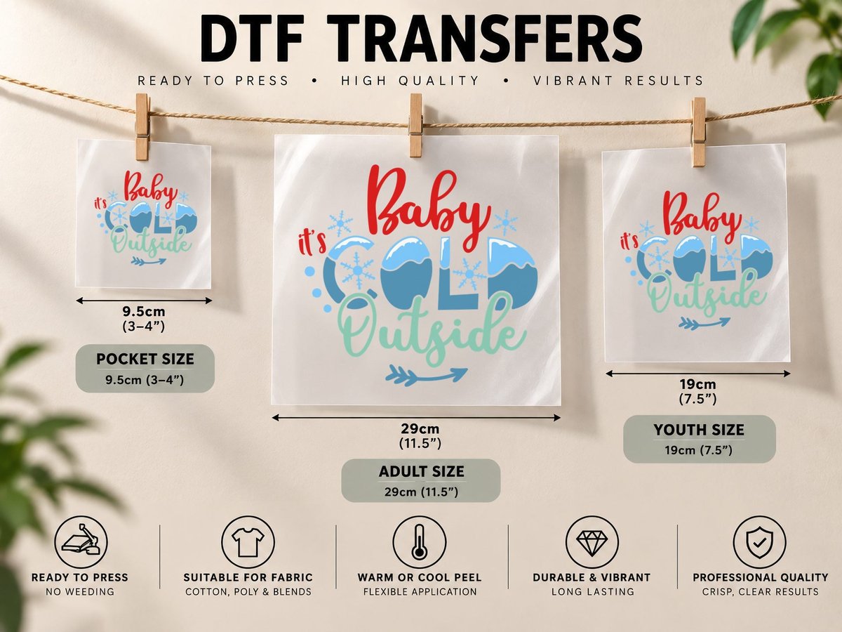 Baby It's Cold Outside DTF Transfer Iron On