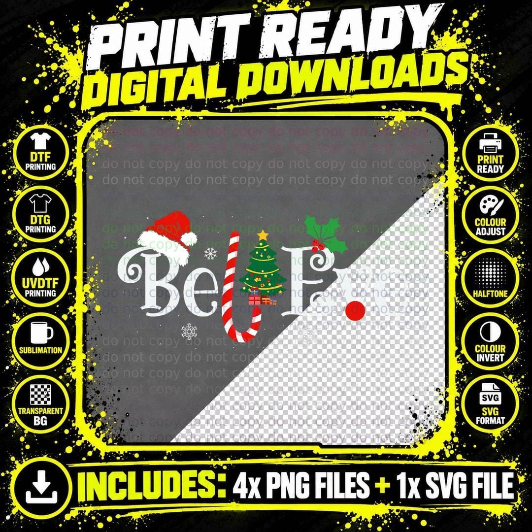 Best Believe Christmas Pajama Shirt Ever Xmas Family Png SVG Digital Bundle