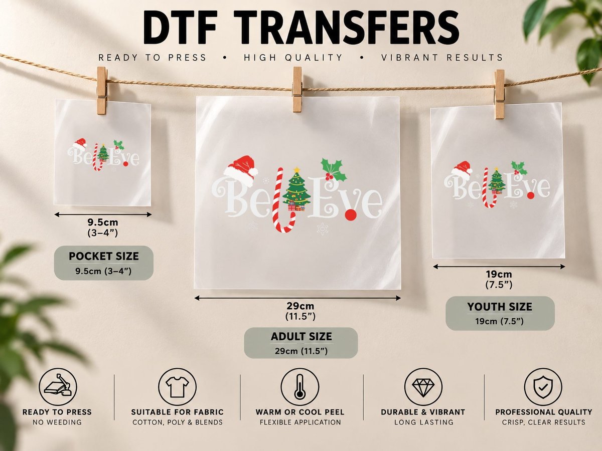 Best Believe Christmas Pajama Ever Xmas Family Funny DTF Transfer Iron On