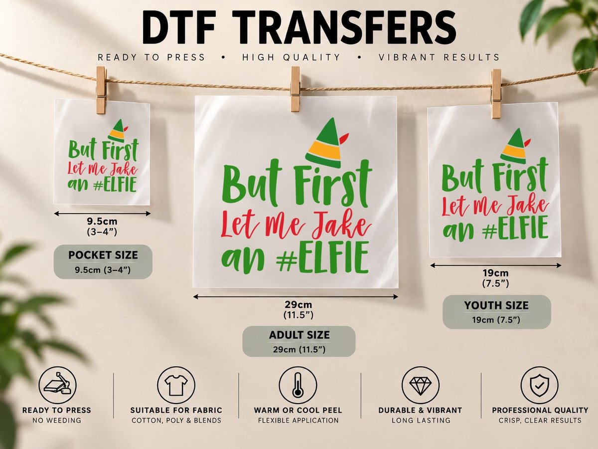 But First Let Me Take an Elfie DTF Transfer Iron On