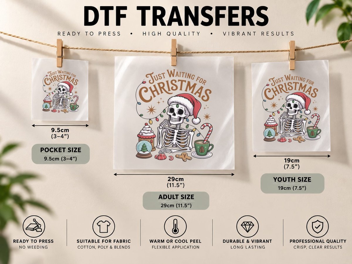 Candy Canes with Bow Christmas, Christmas Graphic DTF Transfer Iron On