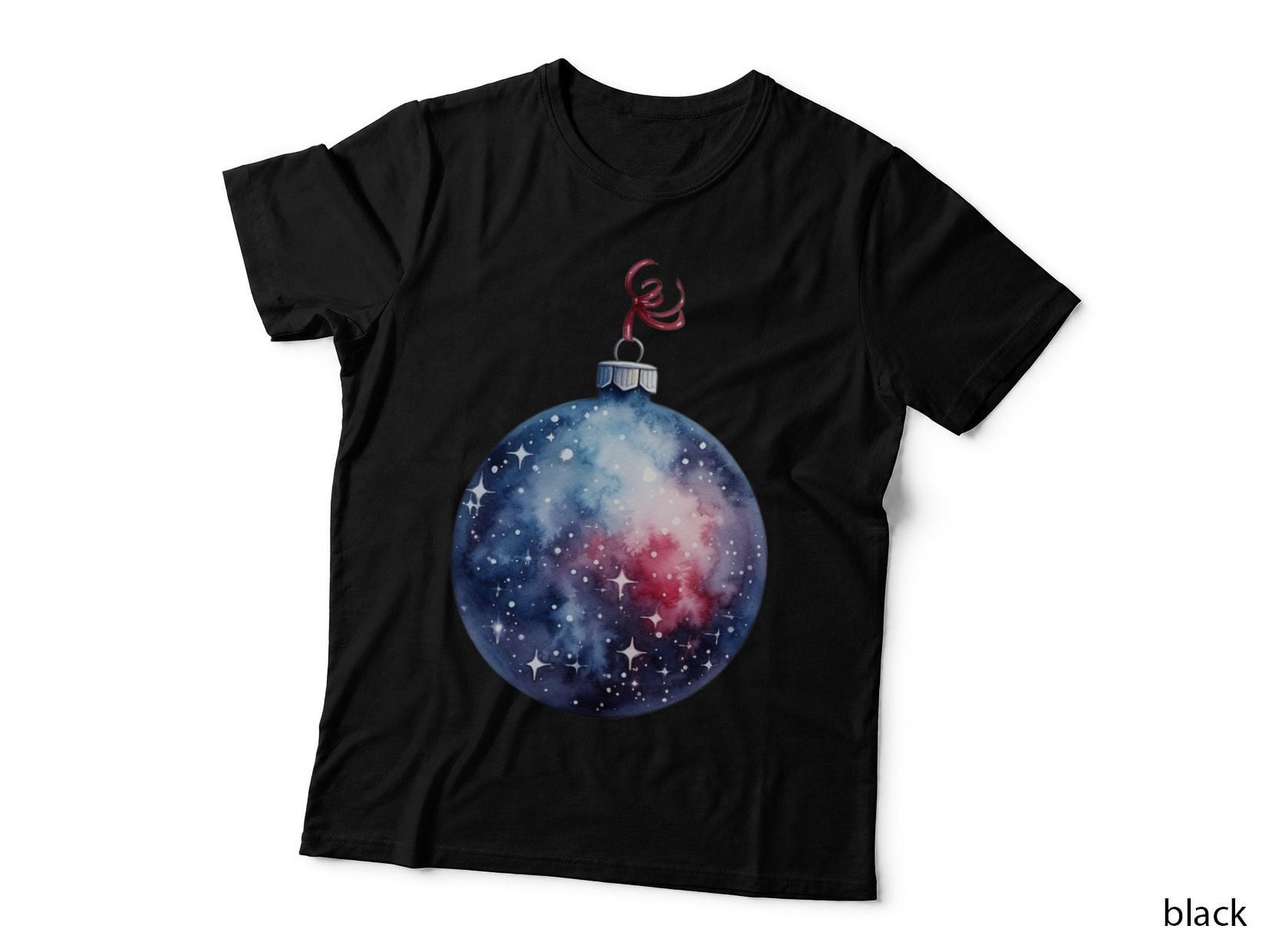 Celestial Christmas Ornament Winter T-Shirt, Winter Graphic Tee