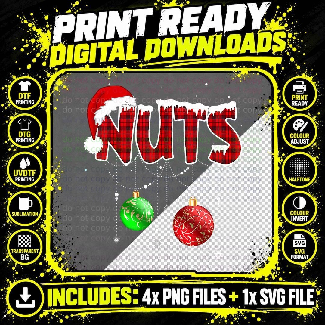 Chest Nuts Matching Chestnuts Christmas Couples Nuts Png SVG Digital Bundle