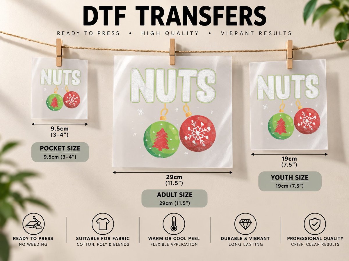 Chest Nuts Matching Chestnuts Funny Christmas Couples Nuts DTF Transfer Iron On