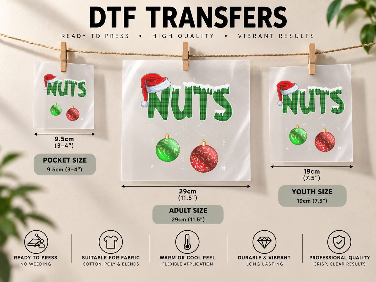 Chestnuts Matching Family Funny Chest Nuts Christmas DTF Transfer Iron On
