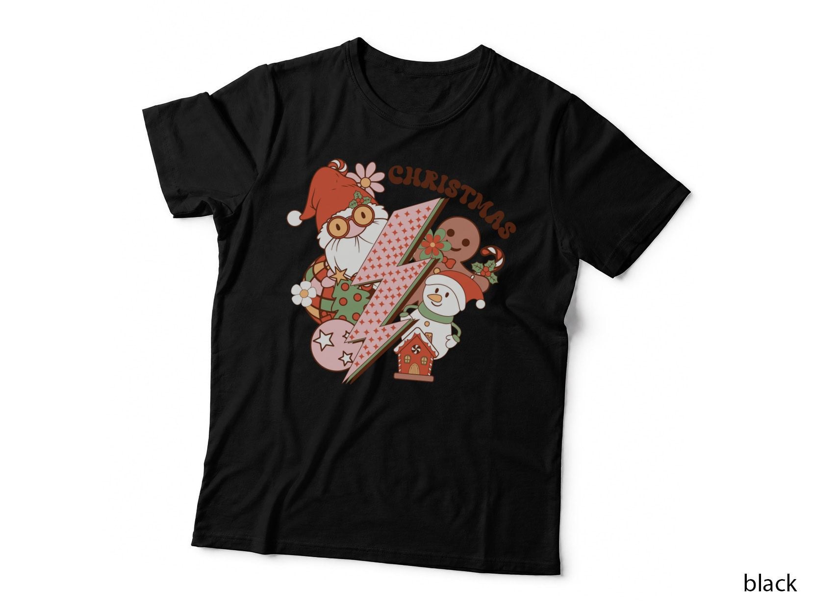Christmas T-Shirt, Festive Christmas Characters Graphic Tee