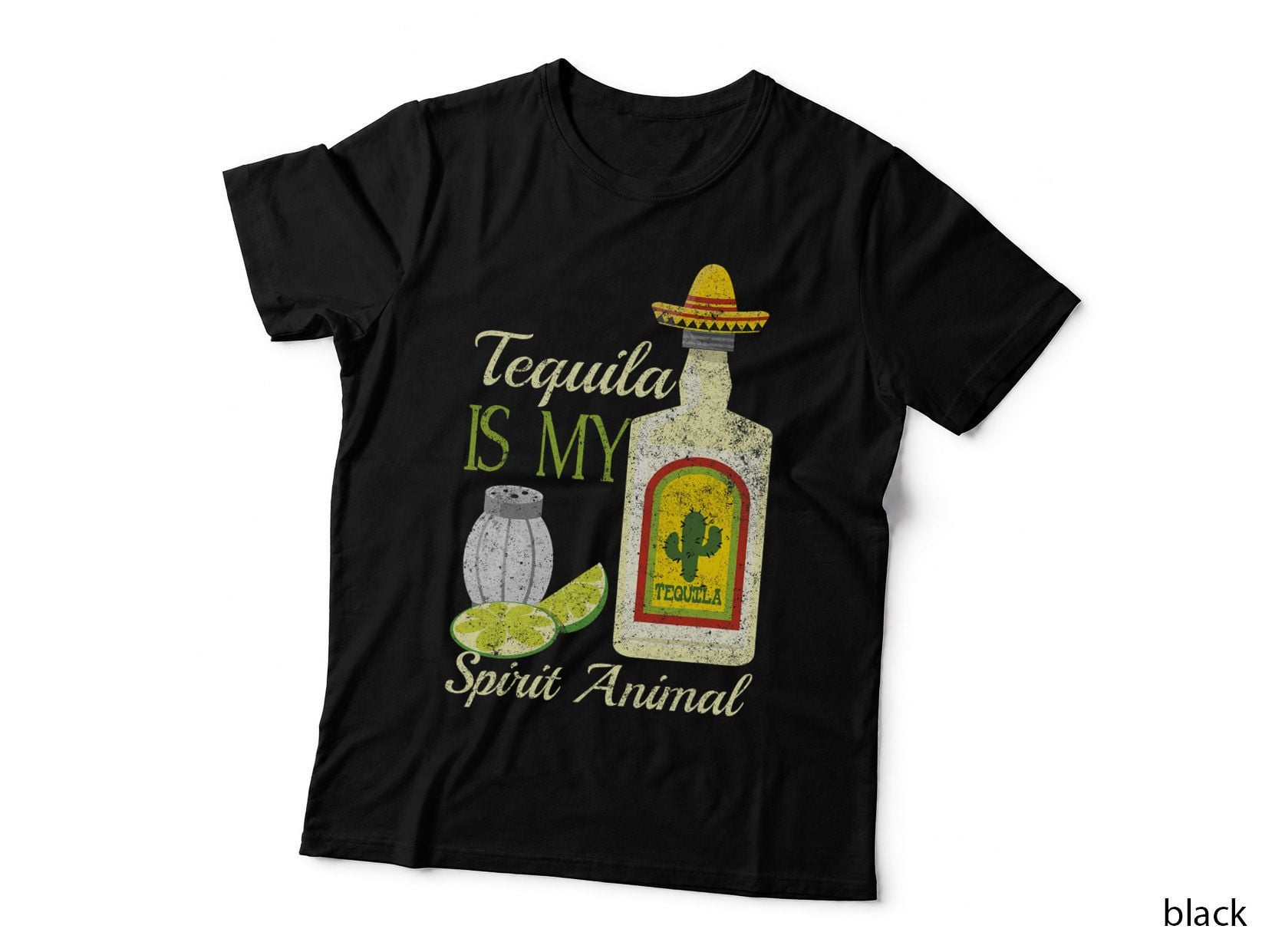 Christmas Tequila Drinking Gifts Tequila Is My Spirit Animal T-Shirt