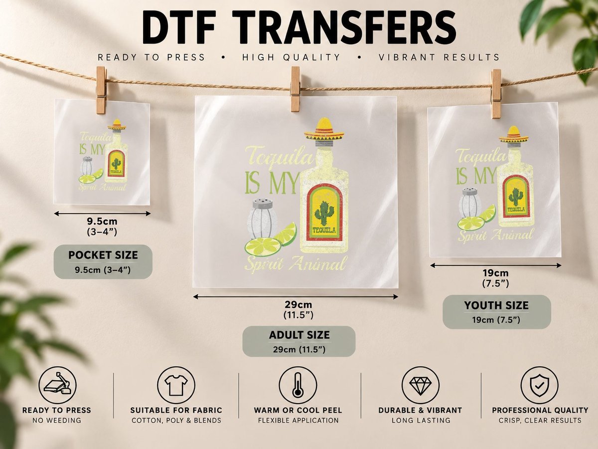 Christmas Tequila Drinking Gifts Tequila Is My Spirit DTF Transfer Iron On