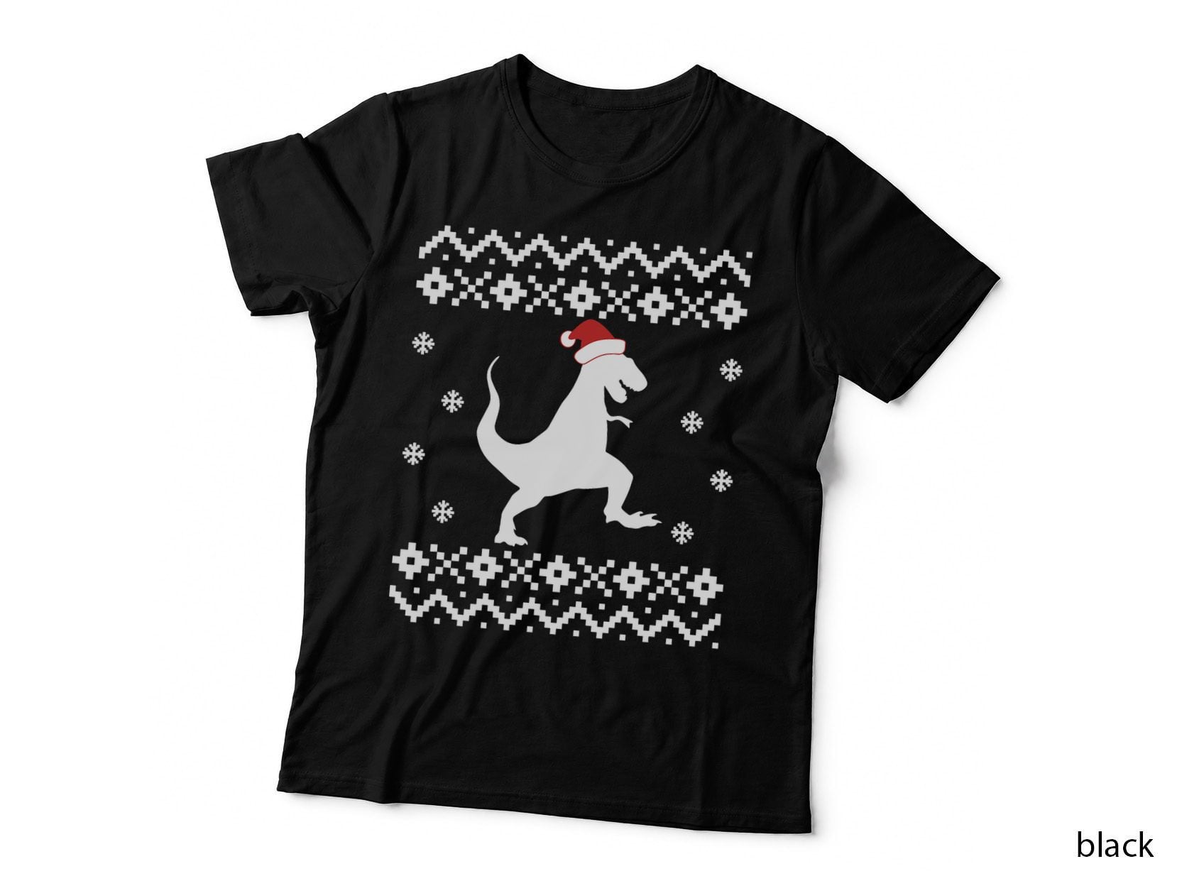 Dinosaur Ugly Christmas, Funny Trex Santa, Holiday Gift, Men's, Unisex T-Shirt