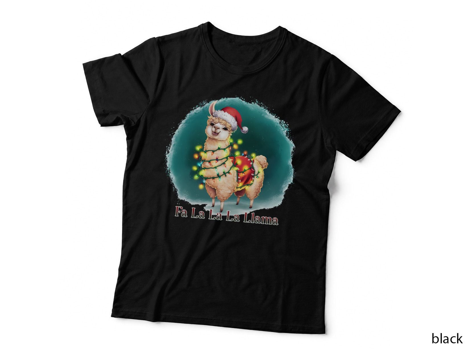 Fa La La La Llama Christmas T-Shirt, Funny Xmas Tee, Xmas Humor Shirt