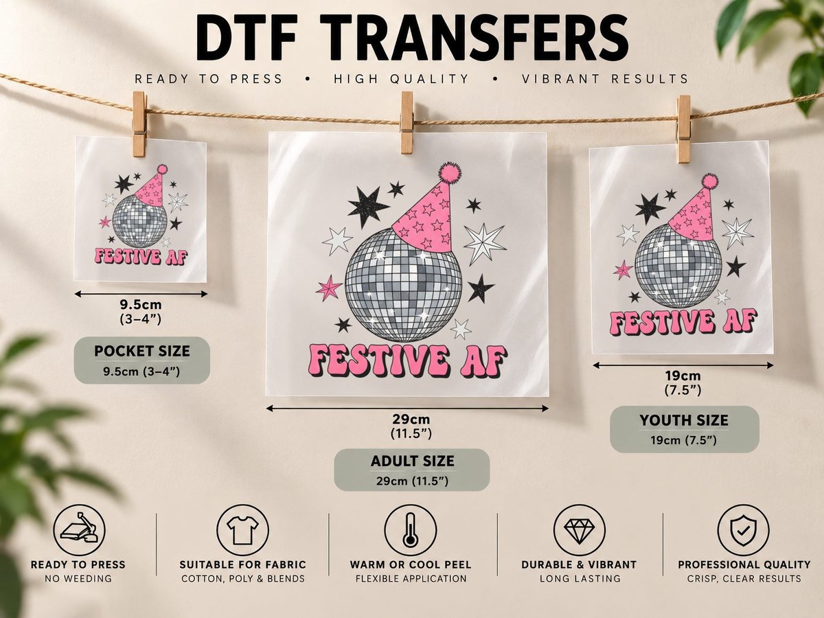 Festive Af Christmas, Funny Xmas, Funny Christmas Gift DTF Transfer Iron On