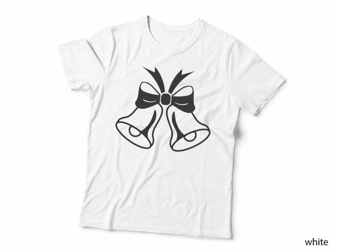 Festive Bells with Bow Wedding T-Shirt, Wedding Graphic Tee, Wedding Lover Shirt