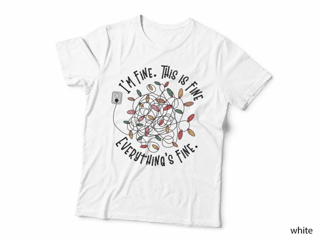 Festive Bow with String Lights Christmas T-Shirt, Christmas Graphic Tee