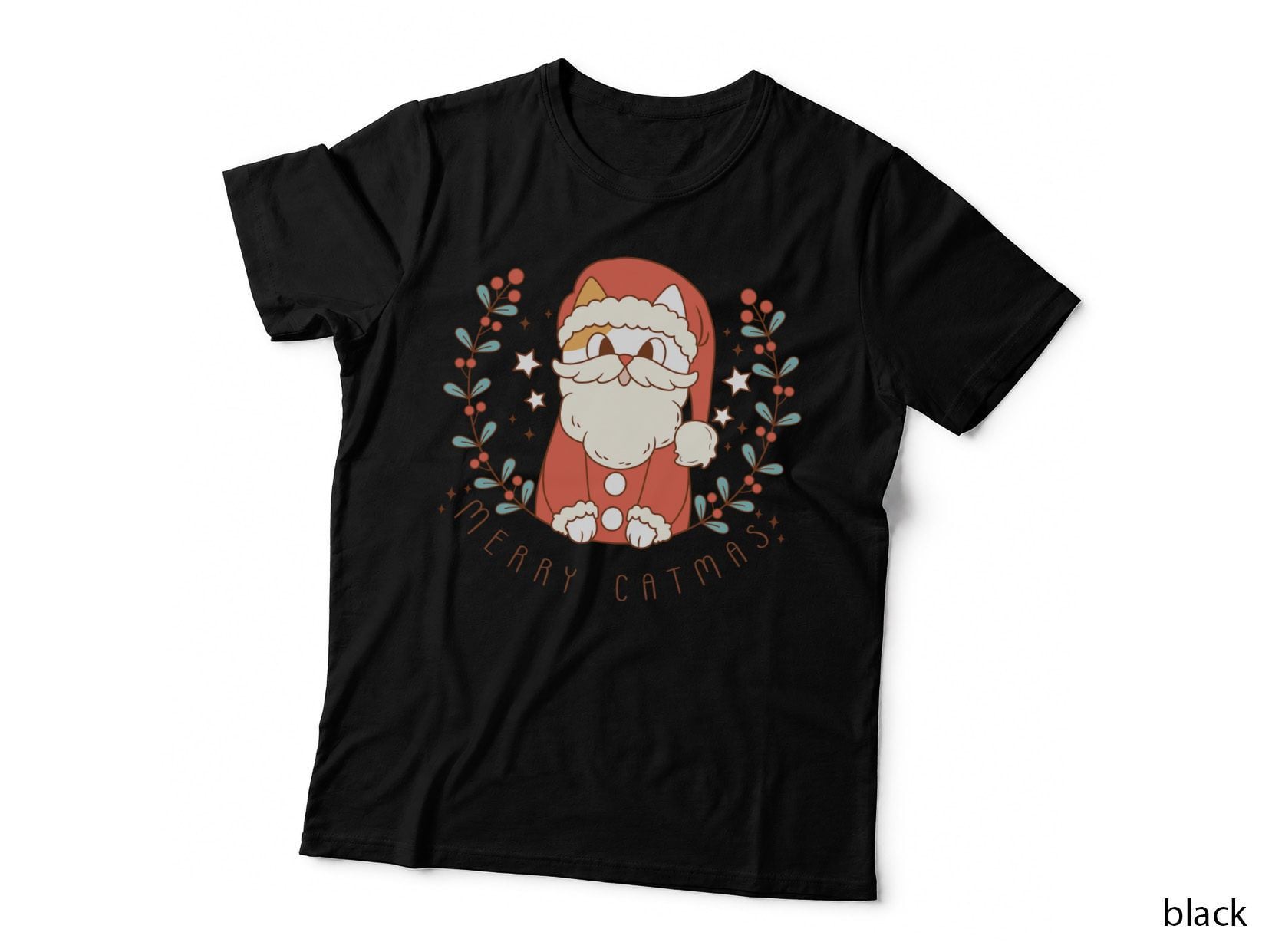 Festive Christmas Bow with Bells Christmas Design T-Shirt