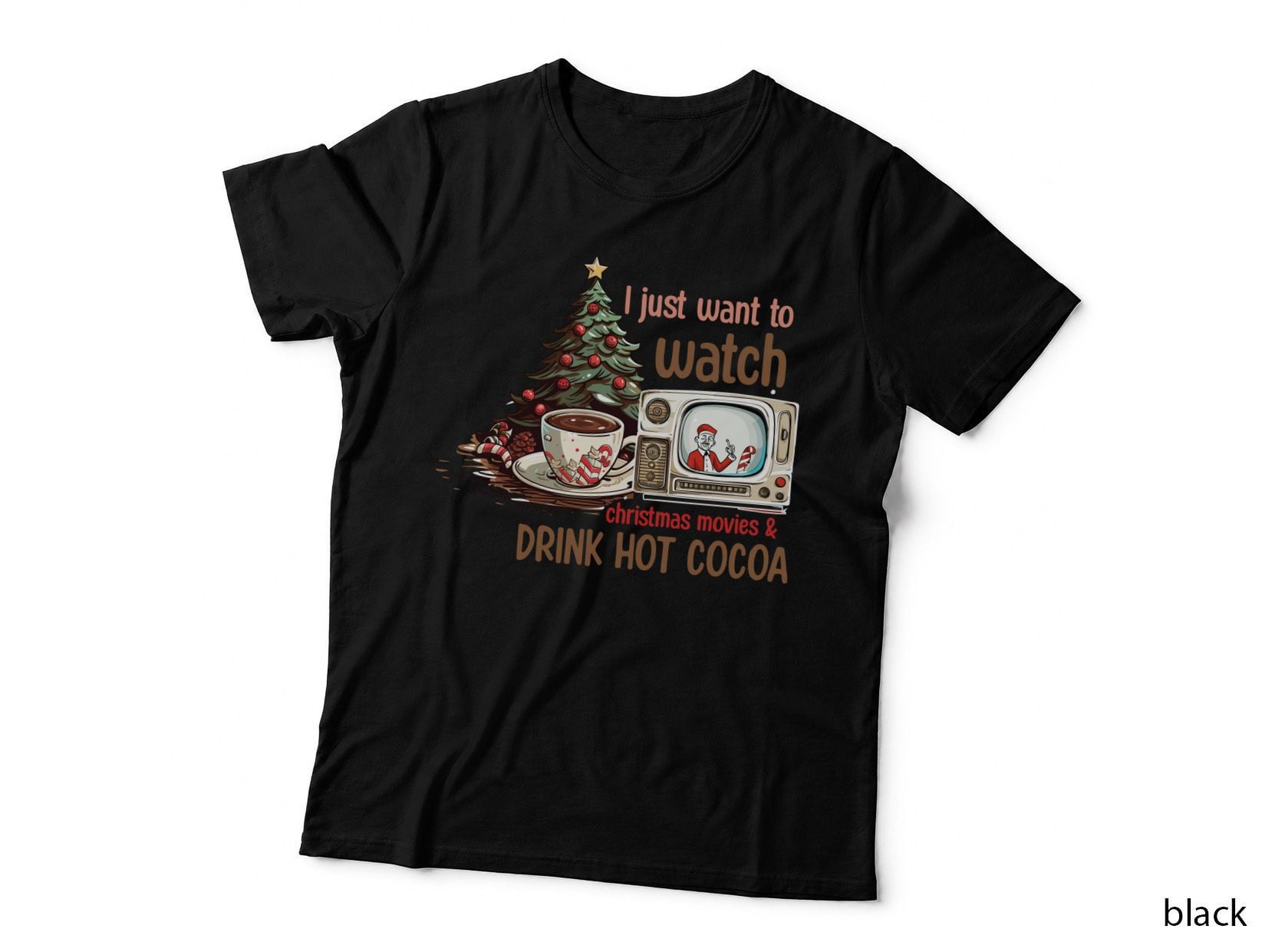 Festive Christmas Bow with Holly Leaves Christmas Design T-Shirt