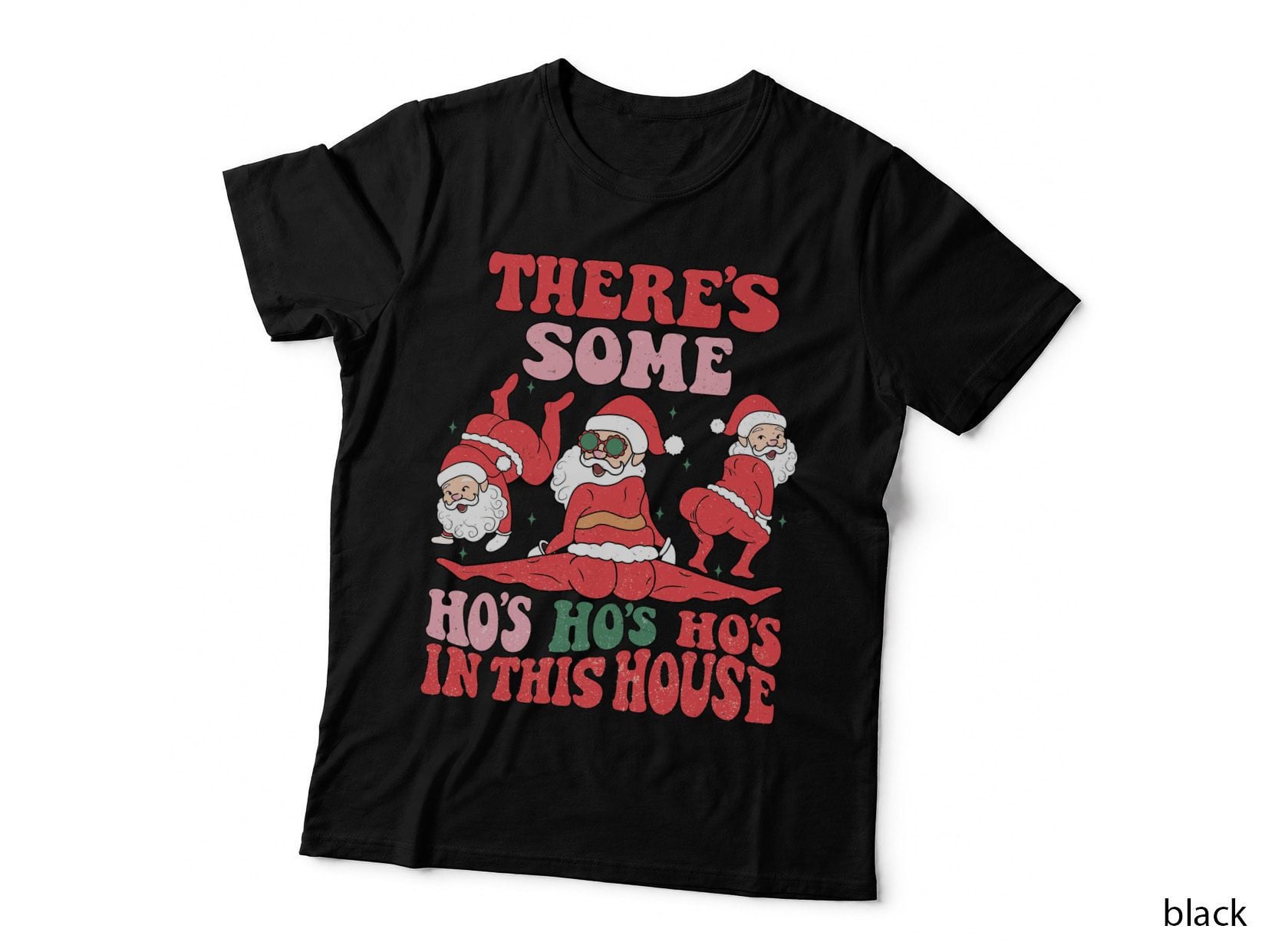 Festive Christmas Bow with Lights Christmas Graphic T-Shirt