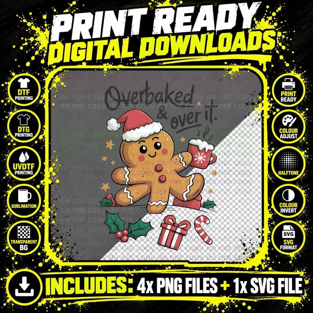 Festive Goose with Tree Christmas T-Shirt Png SVG Digital Bundle