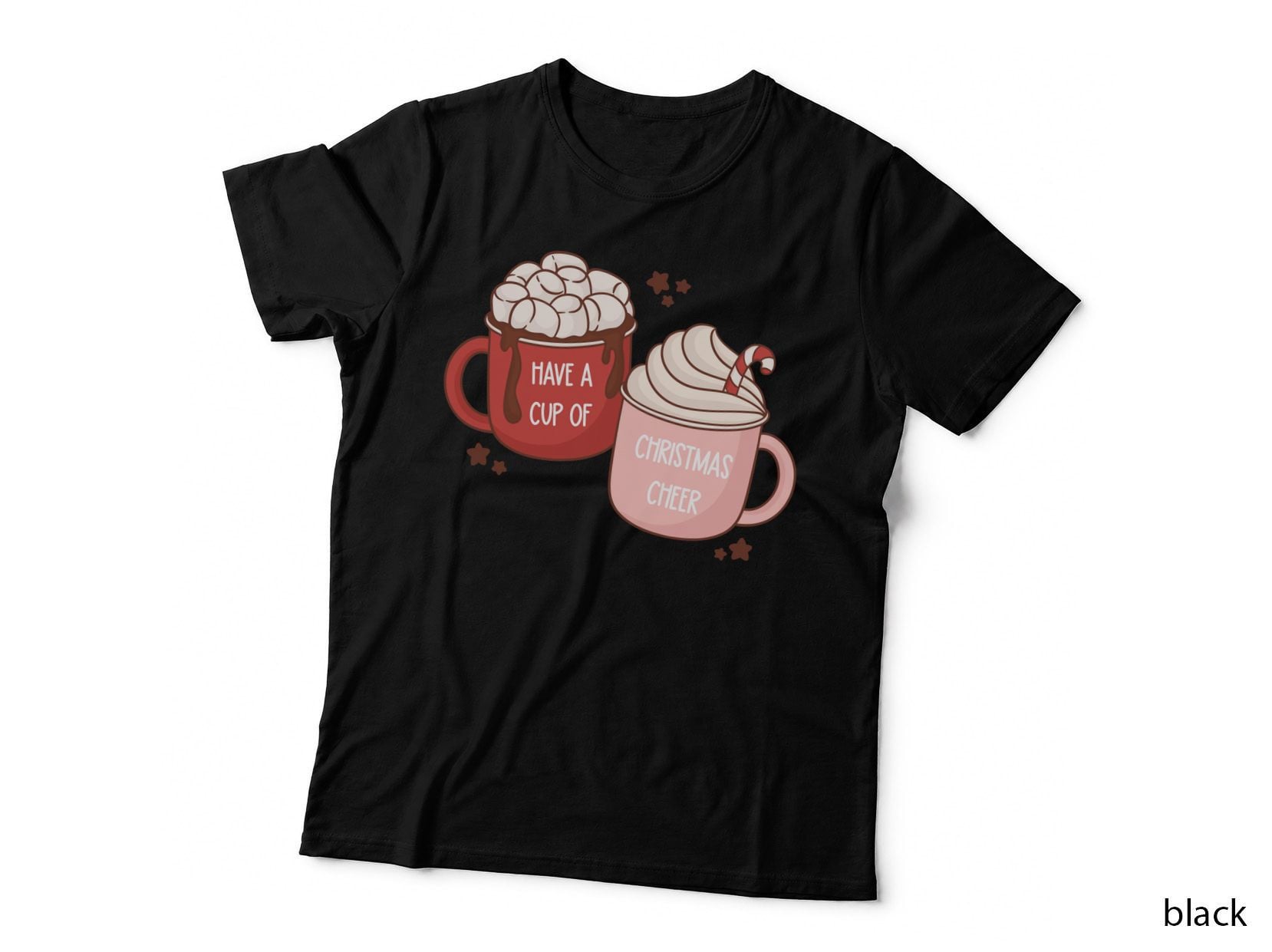 Festive Plaid Bow with Holly Leaves Christmas T-Shirt, Christmas Graphic Tee