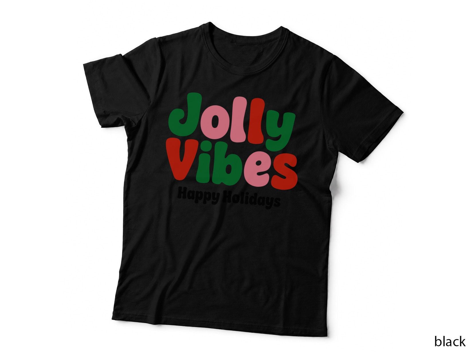 Festive Red Bow with Lights Christmas Design T-Shirt, Christmas Graphic Tee