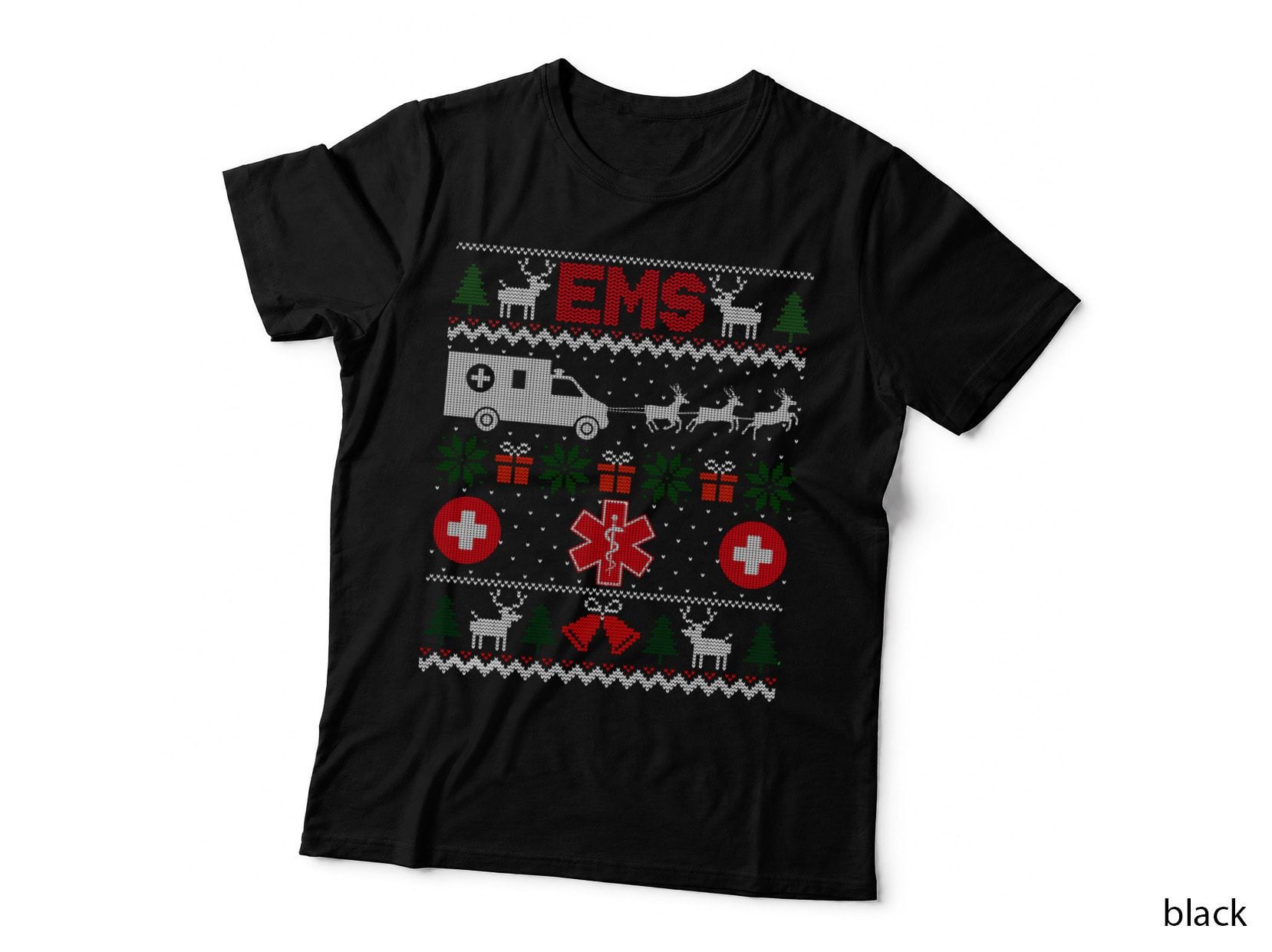 Funny Ems Paramedical Ugly Christmas, EMT Holiday Gift T-Shirt