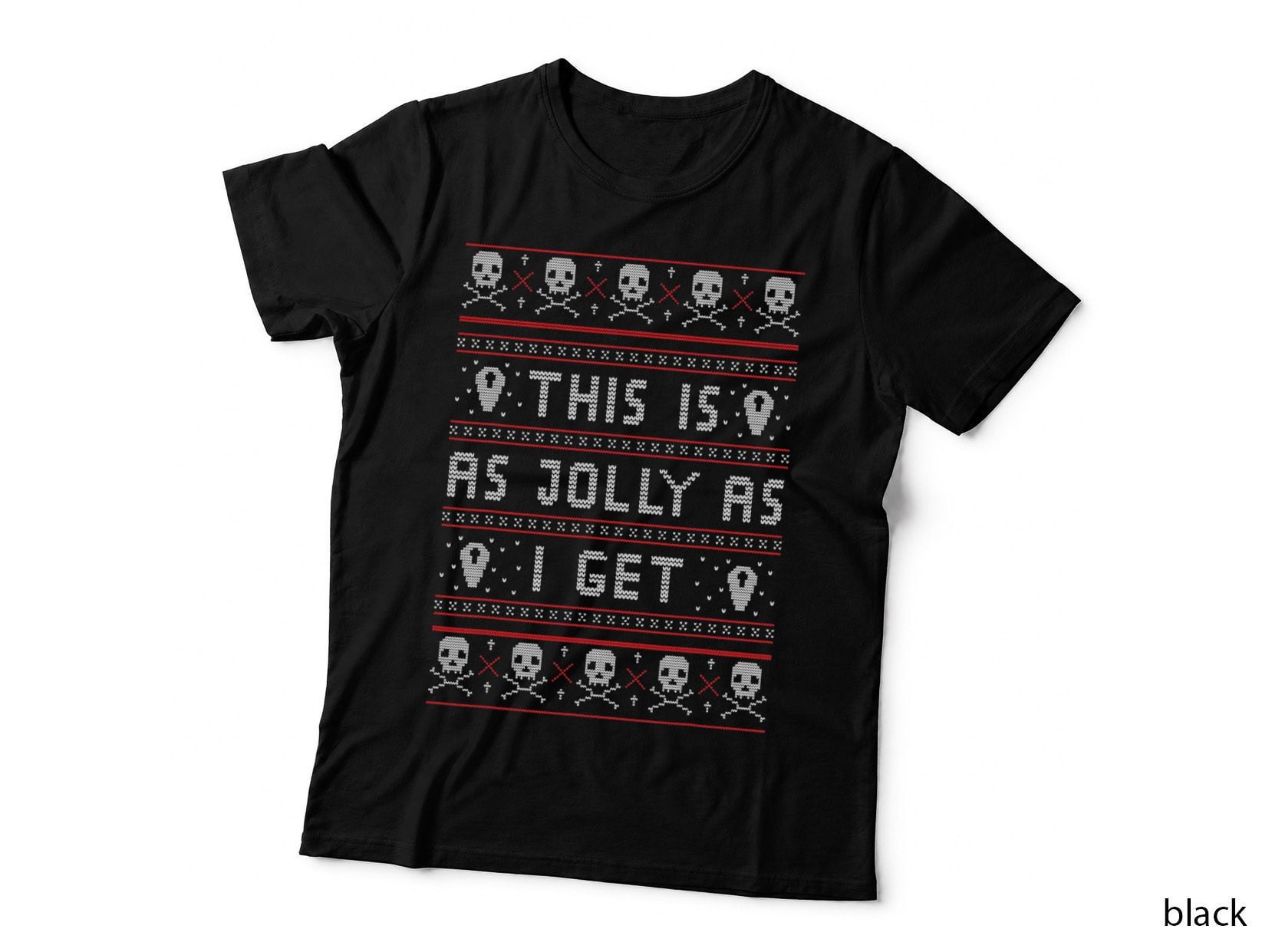 Funny Introvert Emo Goth Christmas, for Women, Holiday Humor T-Shirt