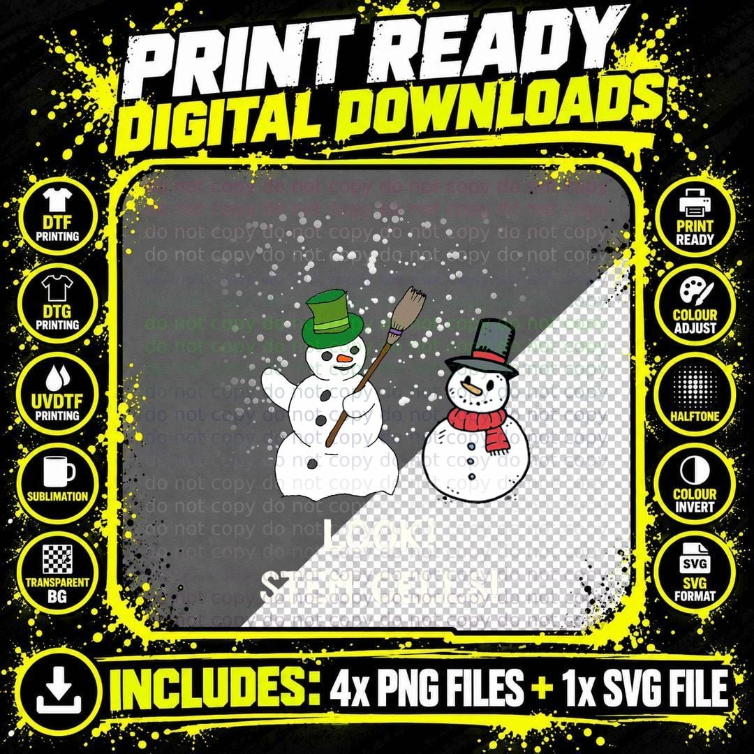Funny Snowman Christmas Science Xmas Biology Snow Stem Png SVG Digital Bundle