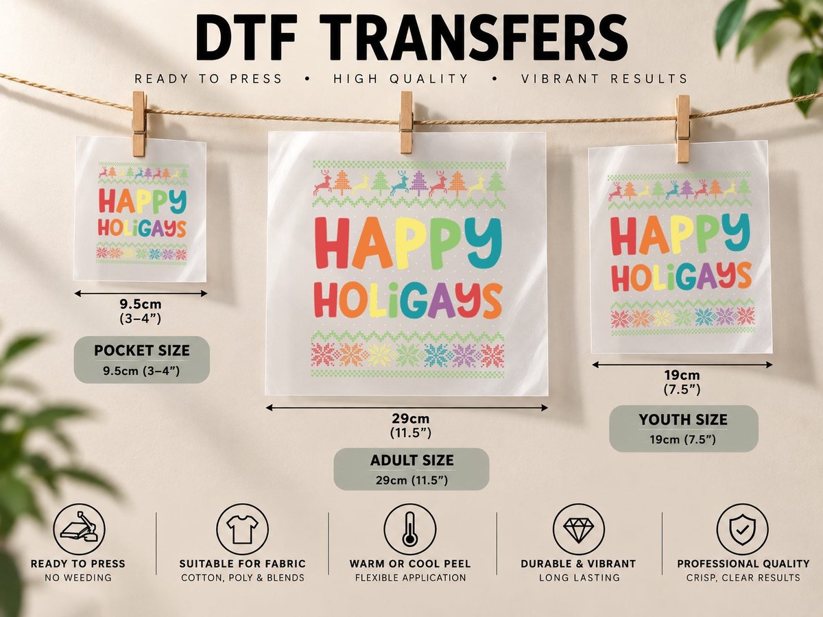 Gay Christmas Funny LGBT Happy Holigays Rainbow Party Gift DTF Transfer Iron On