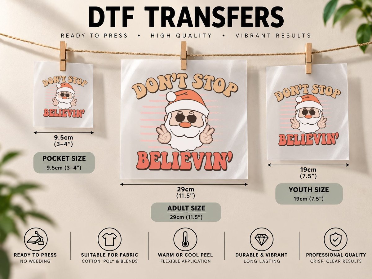 Green Leafy Bow Design Christmas, Christmas Graphic DTF Transfer Iron On