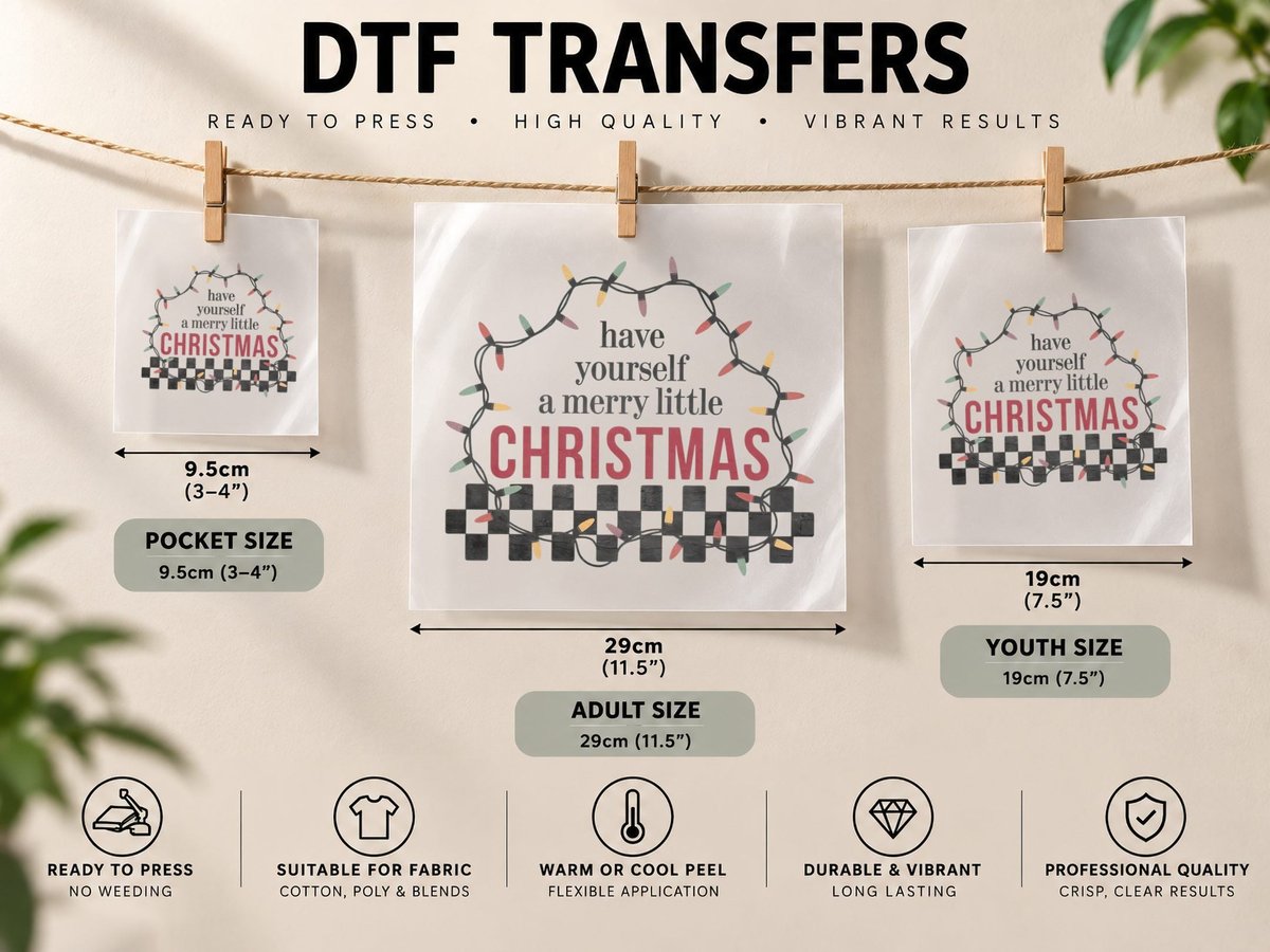 Have Yourself a Merry Little Christmas Western DTF Transfer Iron On