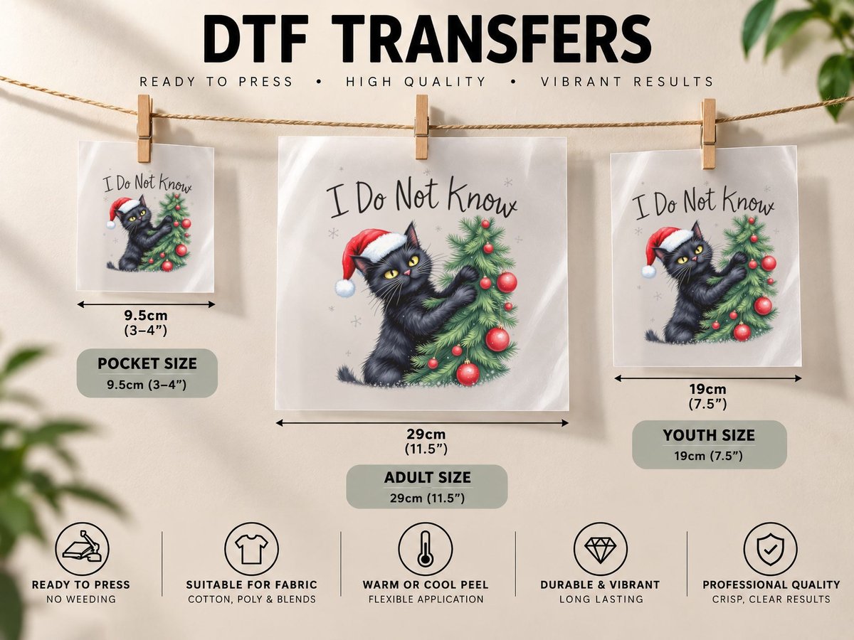 I Do Not Know Christmas, Funny Xmas, Xmas Humor DTF Transfer Iron On