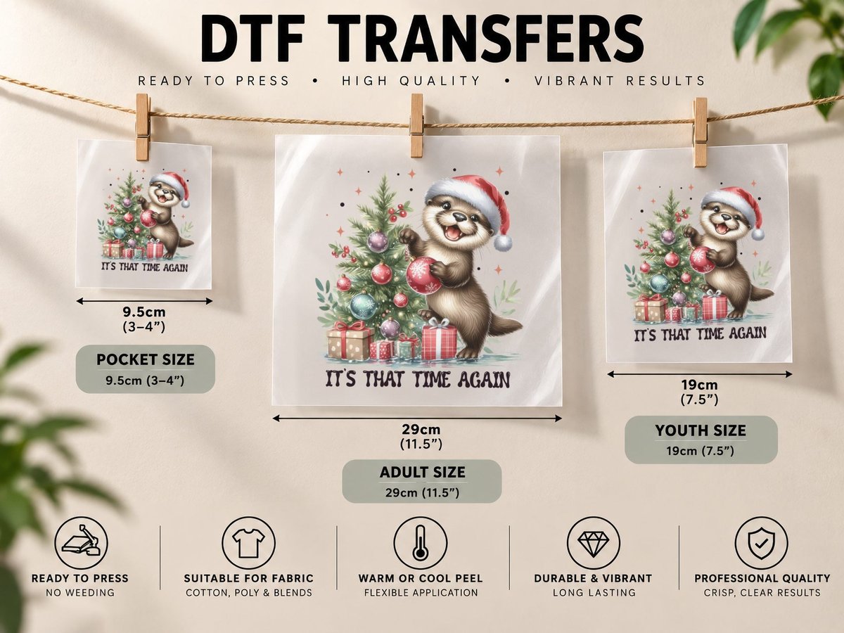 I'm Fine This Is Fine Everything's Fine Christmas DTF Transfer Iron On