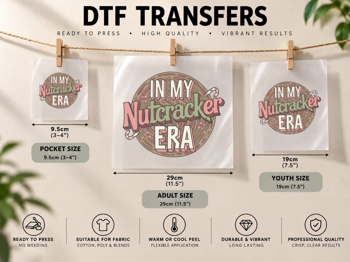 In My Nutcracker Era Christmas, Funny Xmas, Ugly DTF Transfer Iron On