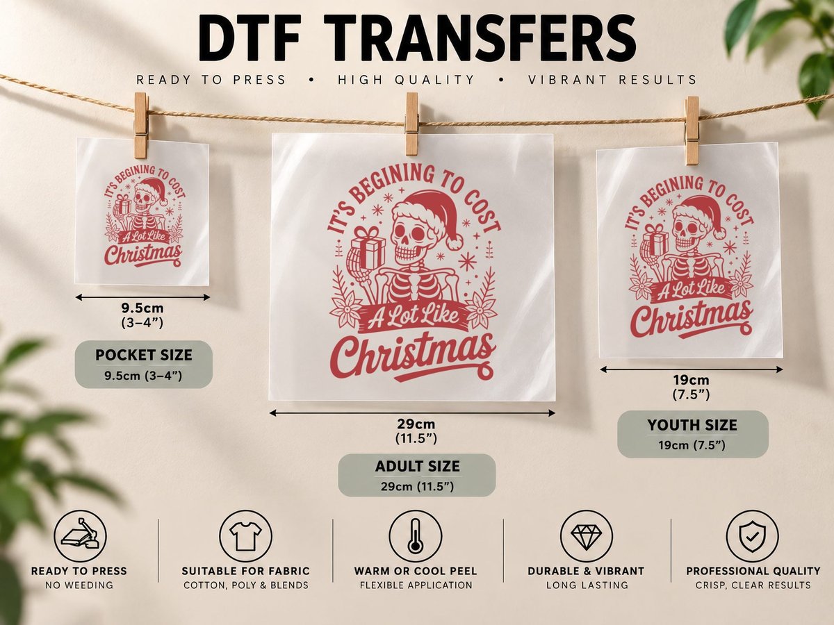 It's Beginning to Cost a Lot Like Christmas, Funny Xmas DTF Transfer Iron On