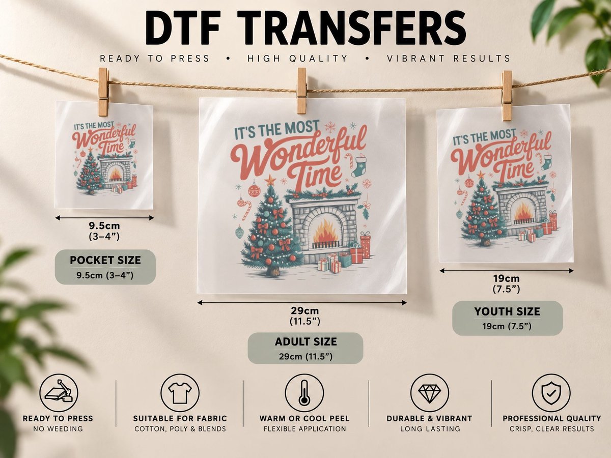 It's the Most Wonderful Time Christmas, Funny Xmas DTF Transfer Iron On