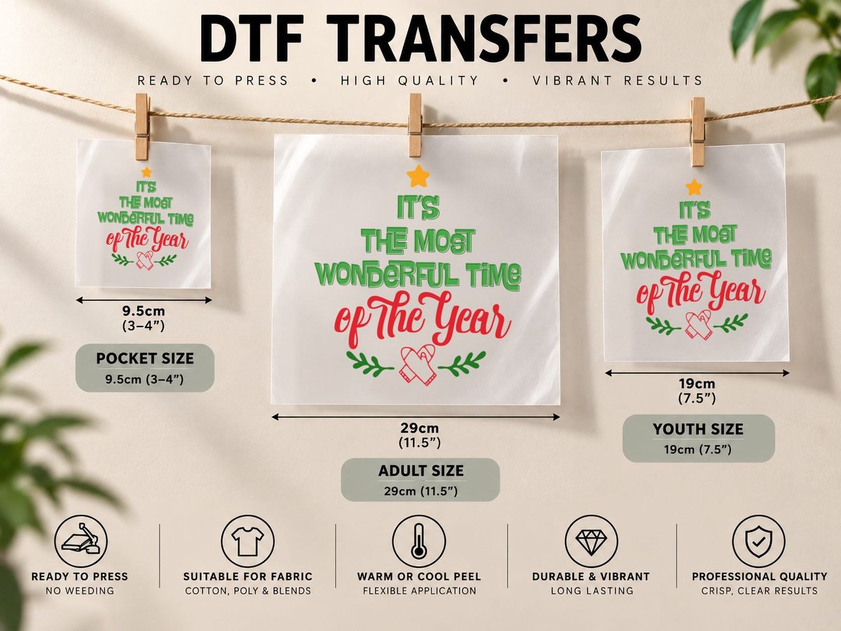 It's the Most Wonderful Time DTF Transfer Iron On