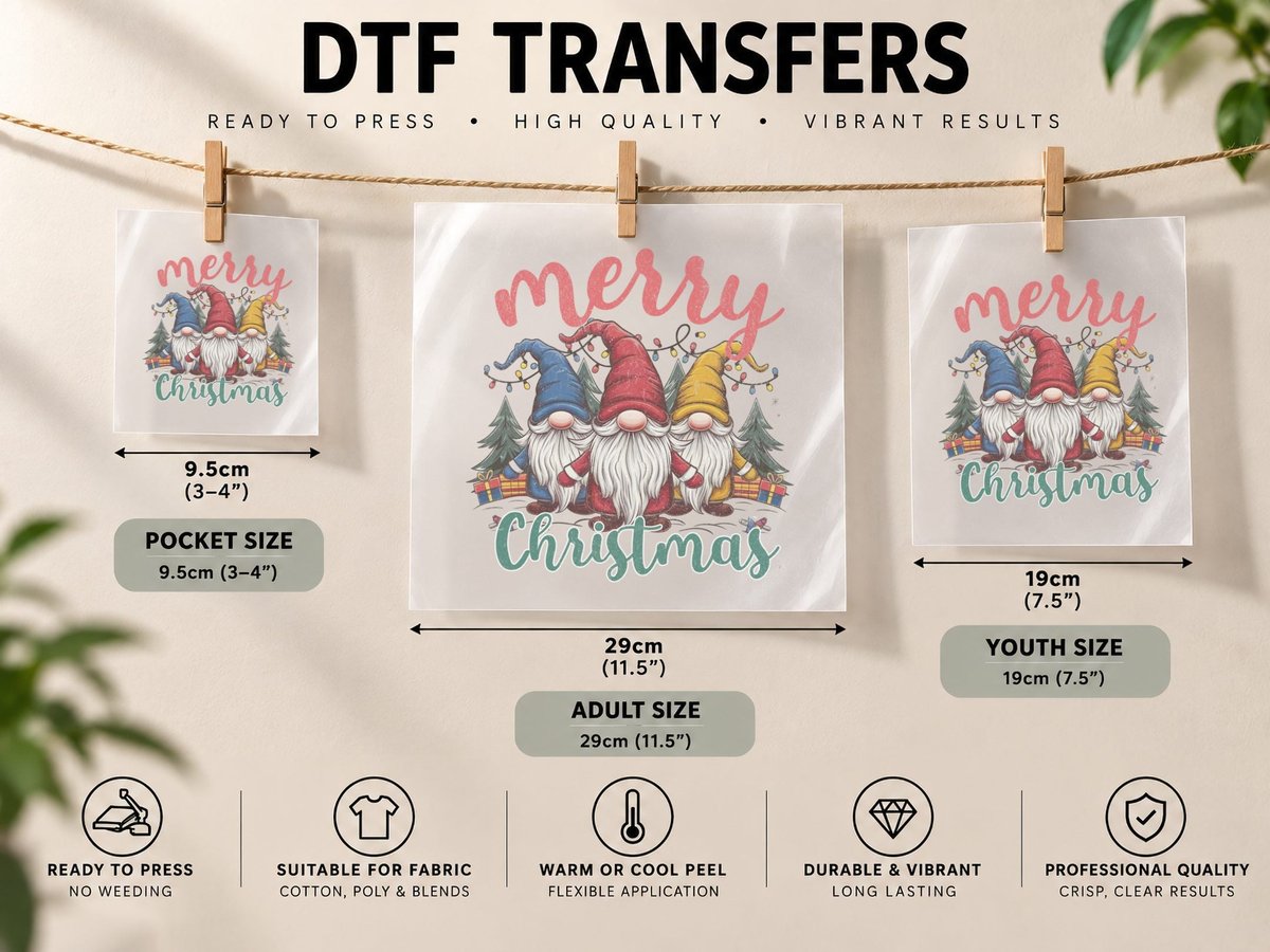 It's the Most Wonderful Time of the Year Christmas Design DTF Transfer Iron On