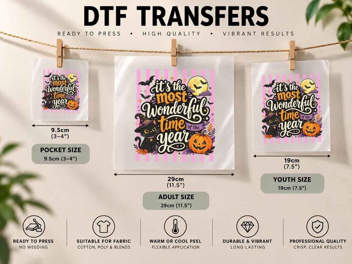 It's the Most Wonderful Time of the Year Halloween DTF Transfer Iron On