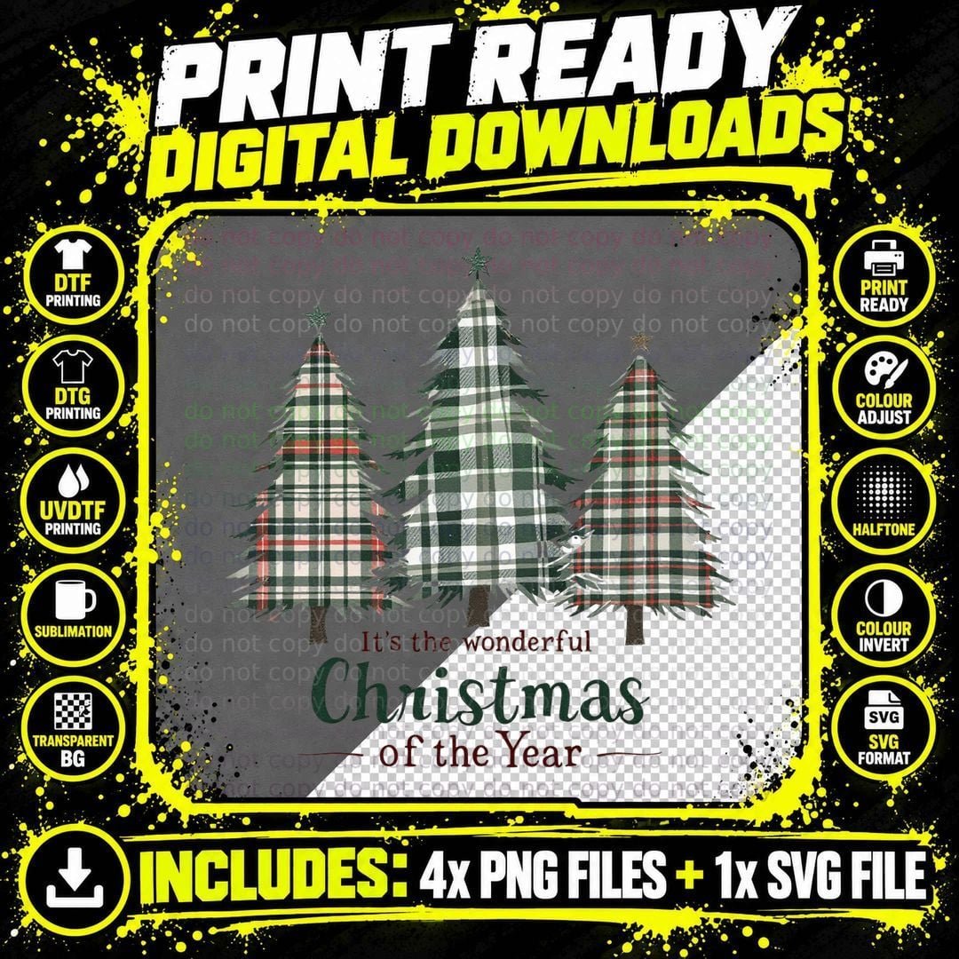 It's the Wonderful Christmas of the Year Christmas Png SVG Digital Bundle