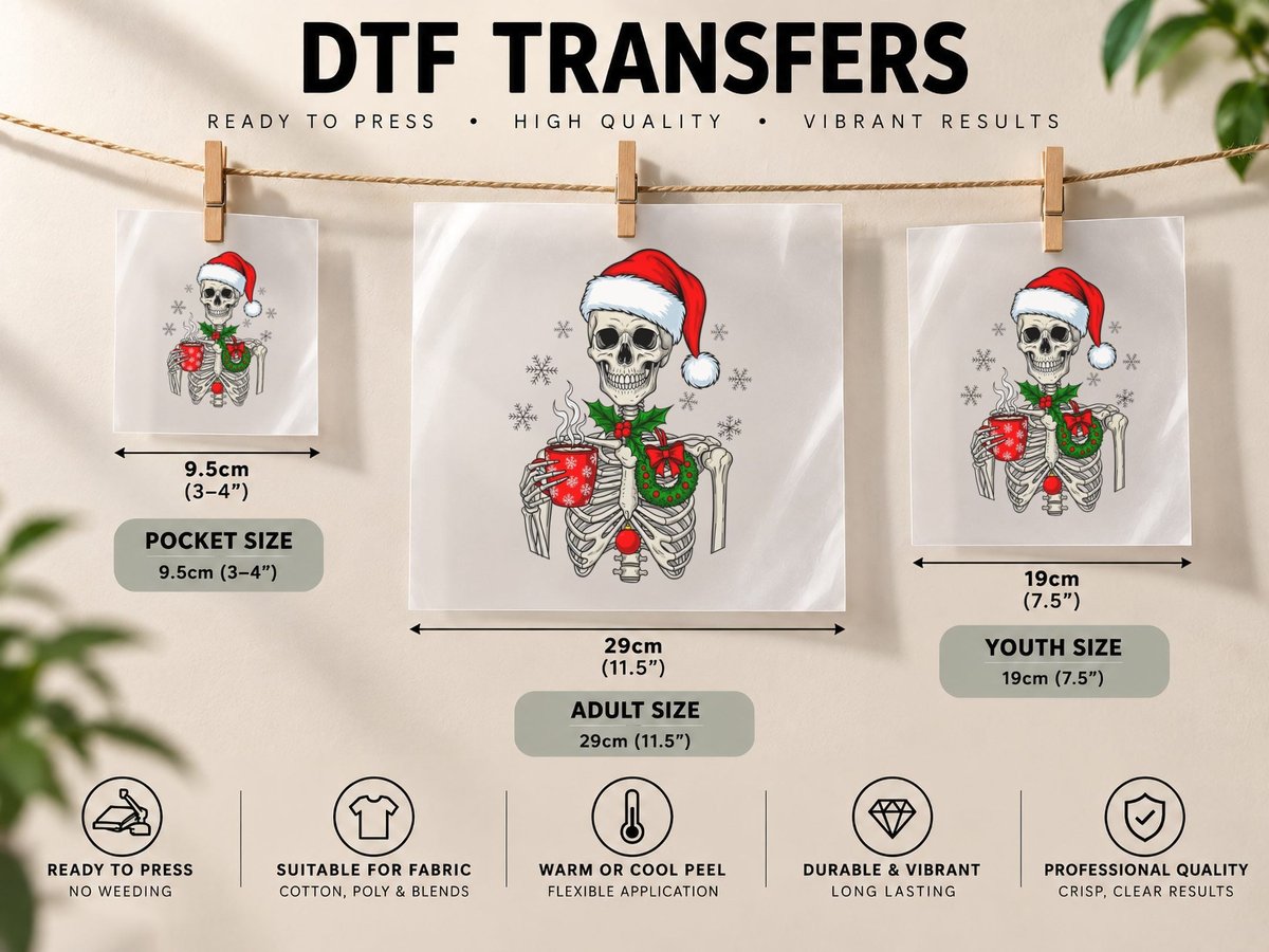 Just Working for Christmas, Funny Xmas, Xmas Humor DTF Transfer Iron On