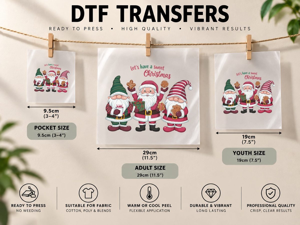 Let's Have a Sweet Christmas, Funny Xmas DTF Transfer Iron On