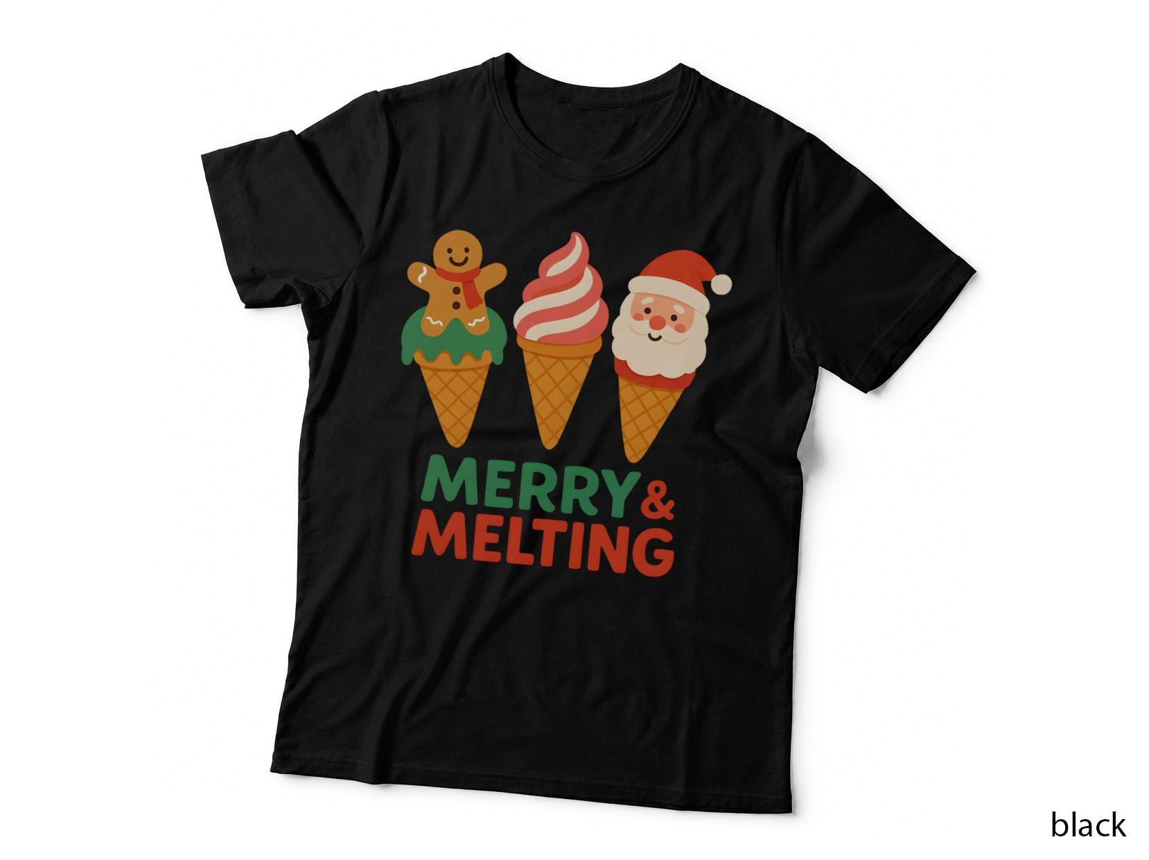 Merry & Melting Christmas T-Shirt, Funny Xmas Tee, Ugly Sweater Shirt