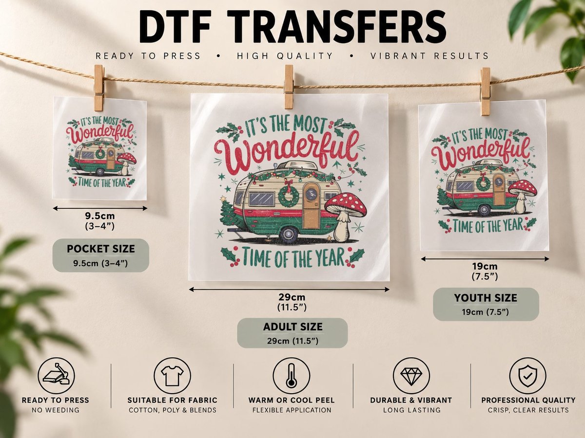 Merry Christmas Art, Funny Xmas DTF Transfer Iron On
