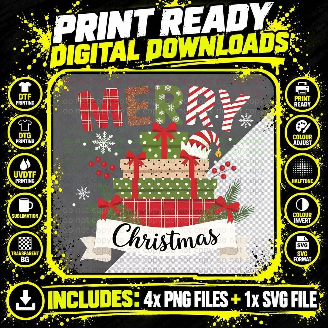 Merry Christmas Edition T-Shirt, Funny Xmas Tee Png SVG Digital Bundle