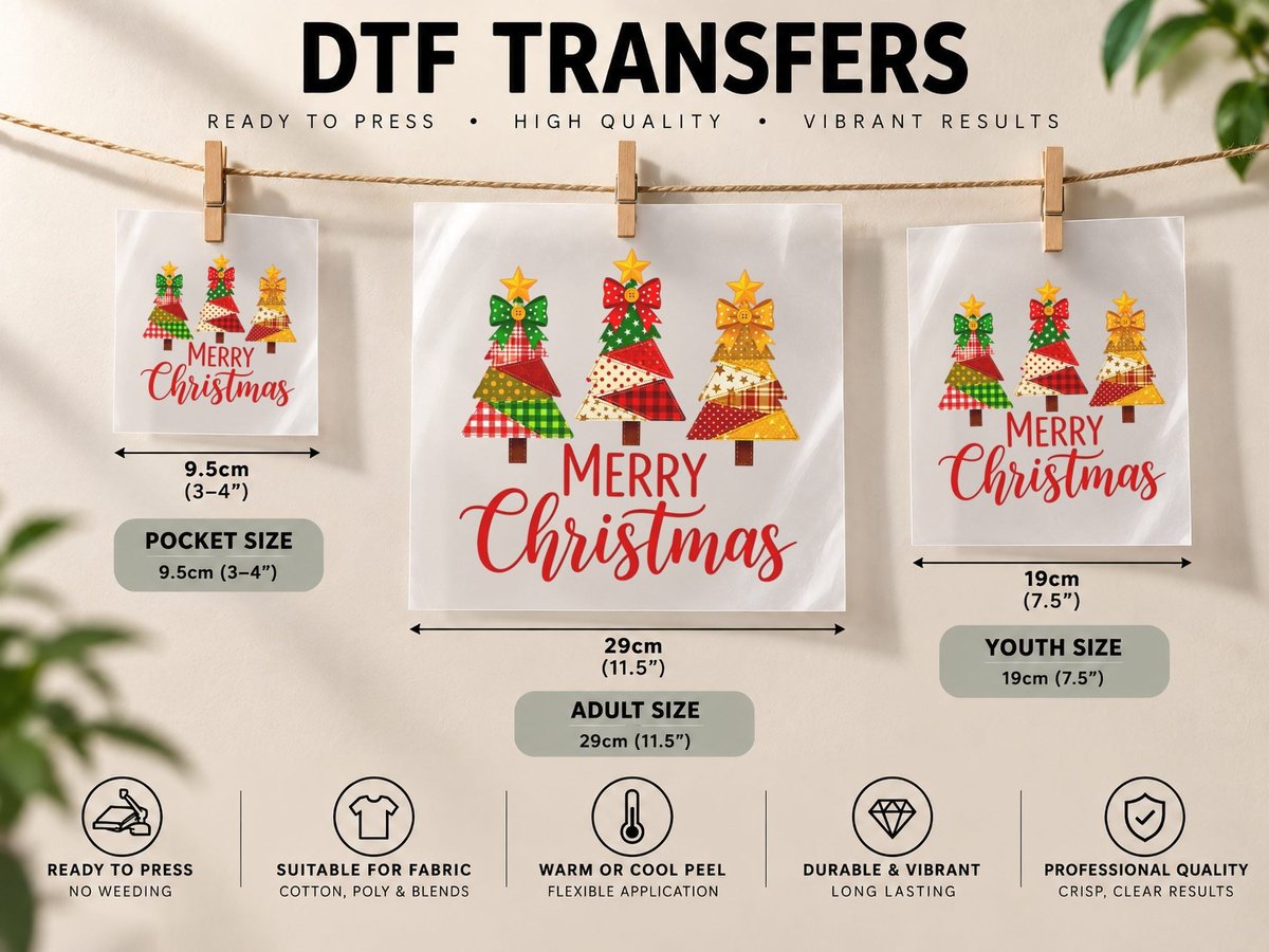 Merry Christmas Graphic, Funny Xmas DTF Transfer Iron On